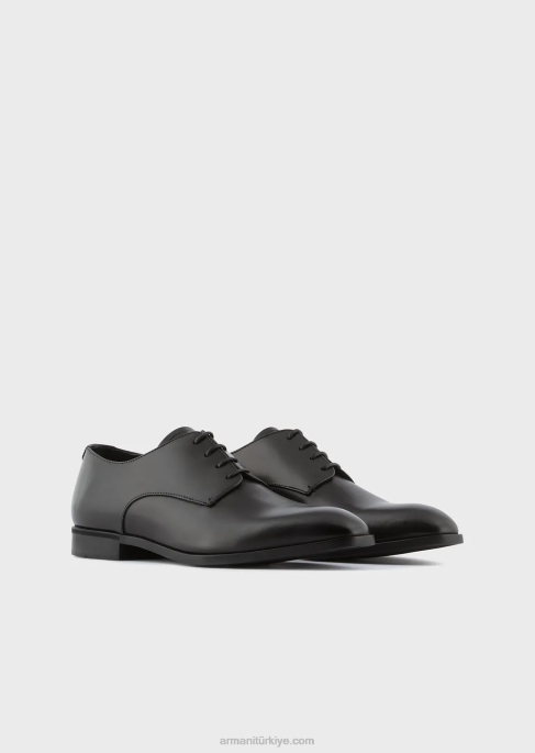 erkekler Armani dana derisi oxfords siyah T8HD1825