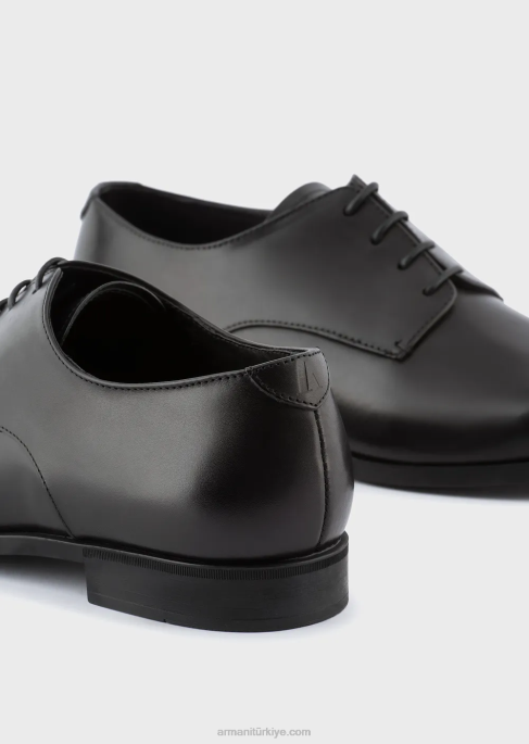 erkekler Armani dana derisi oxfords siyah T8HD1825