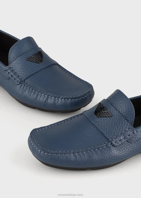 erkekler Armani eskitme deri sürüş ayakkabısı uçak T8HD1842