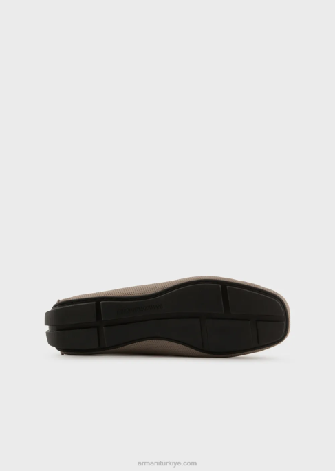 erkekler Armani süet sürüş ayakkabısı güvercin grisi T8HD1837