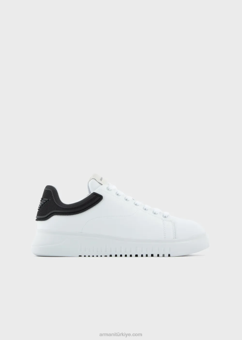 erkekler Armani lastik sırtlı yumuşak deri spor ayakkabı iki ton T8HD1903