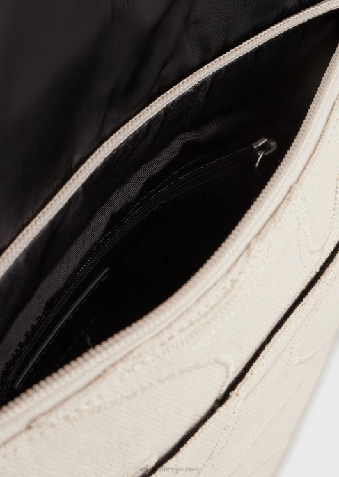 erkekler Armani işlemeli kanvas düz omuz çantasıT8HD1981