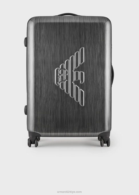 erkekler Armani büyük boy, kabartmalı kartal ile abs büyük arabası çantası gri T8HD1995