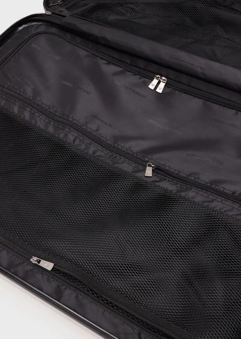 erkekler Armani büyük boy, kabartmalı kartal ile abs büyük arabası çantası gri T8HD1995