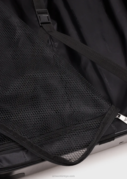 erkekler Armani büyük boy, kabartmalı kartal ile abs büyük arabası çantası gri T8HD1995