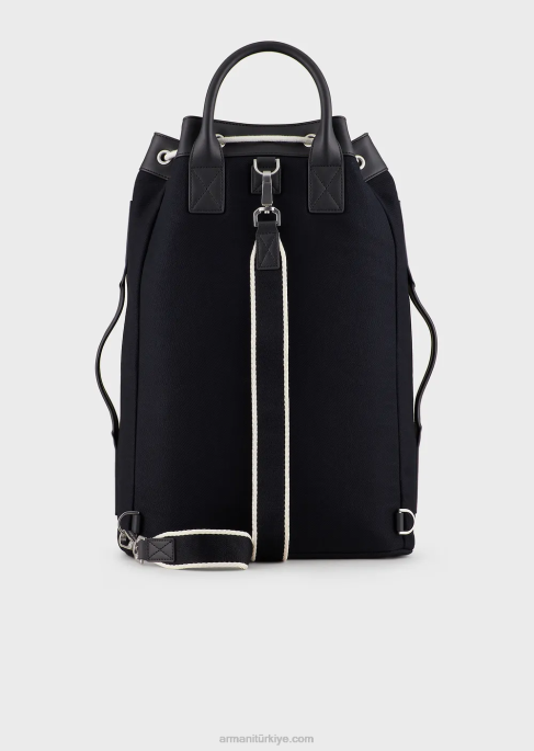 erkekler Armani deri detaylı kanvas çantaT8HD1961
