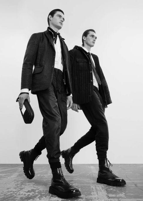 erkekler Armani çıkarılabilir iç panelli, kapitone, su tutmaz, geri dönüştürülmüş naylon blazer siyah T8HD1014