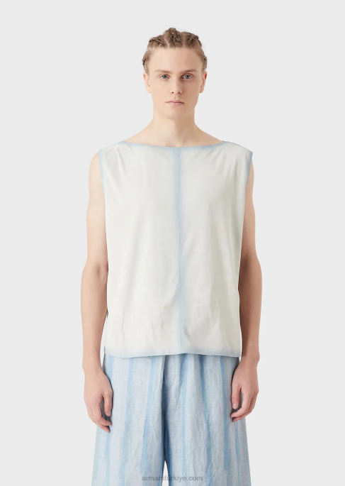 erkekler Armani el işi gradyan efektli hafif keçi derisi süet top buz T8HD1294