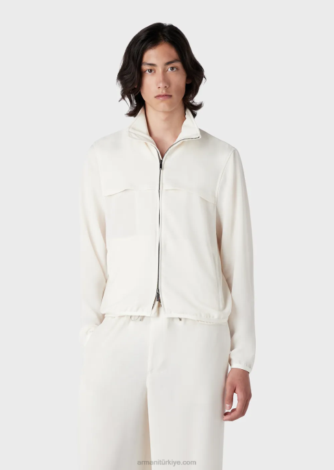 erkekler Armani kapaklı sıvı krep tam fermuarlı montT8HD1346