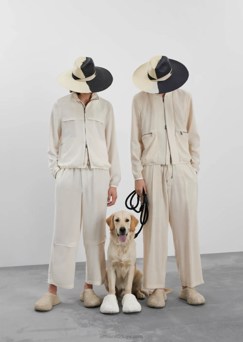 erkekler Armani kapaklı sıvı krep tam fermuarlı montT8HD1346