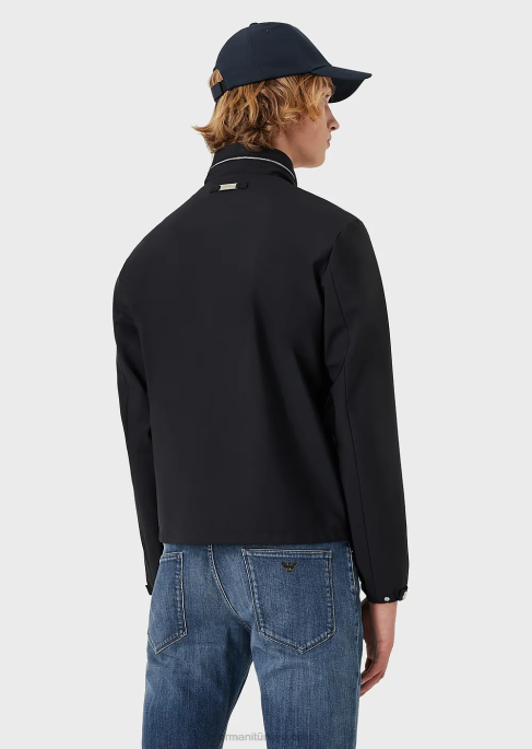 erkekler Armani tam boy naylon bluz lacivert T8HD1357