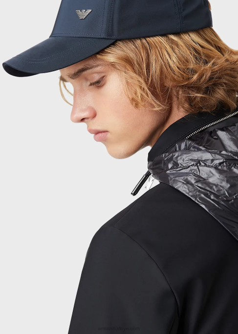 erkekler Armani tam boy naylon bluz lacivert T8HD1357