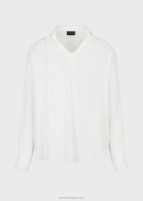 erkekler Armani Yumuşak kumaştan v yaka gömlekT8HD1114