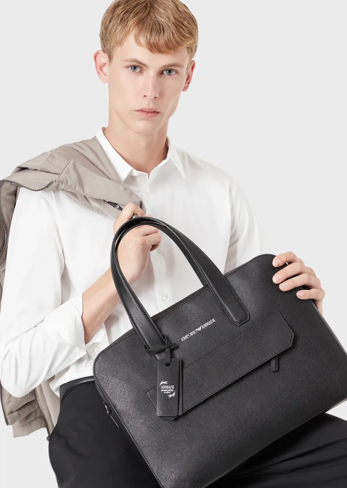 erkekler Armani kartal işlemeli streç naylon karışımlı gömlek beyaz T8HD1102