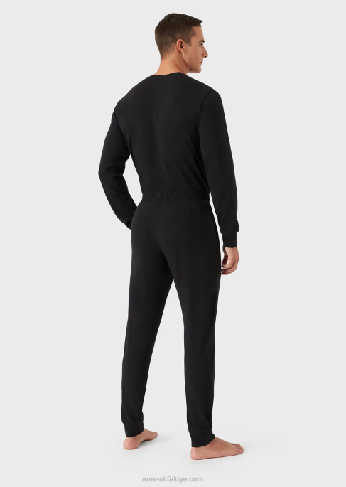 erkekler Armani bisiklet yaka sweatshirt ile ev giyim setiT8HD1815