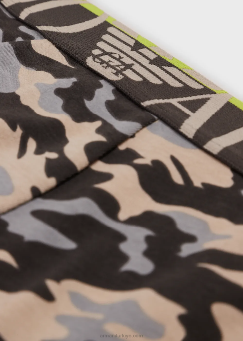 erkekler Armani kamuflaj desenli boxer külot model T8HD1780