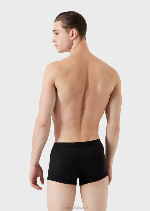 erkekler Armani logolu bel bantlı mikrofiber boxer külotT8HD1778
