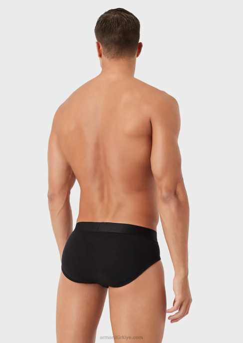 erkekler Armani logolu belli basic külot siyah T8HD1802