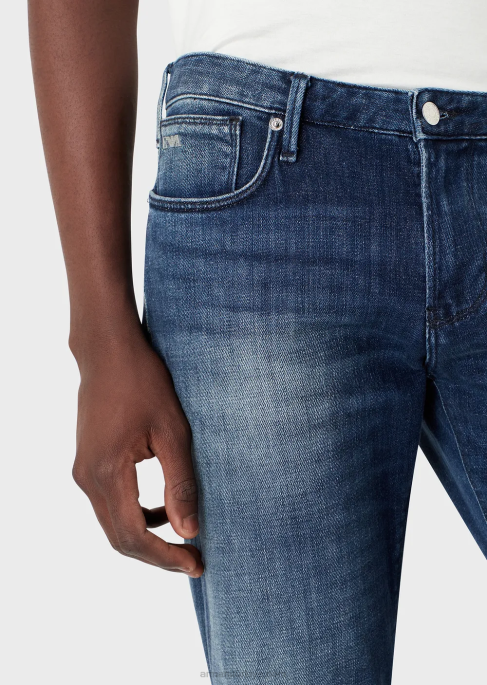 erkekler Armani j06 dar kesim organik kot pantolon kot T8HD1159