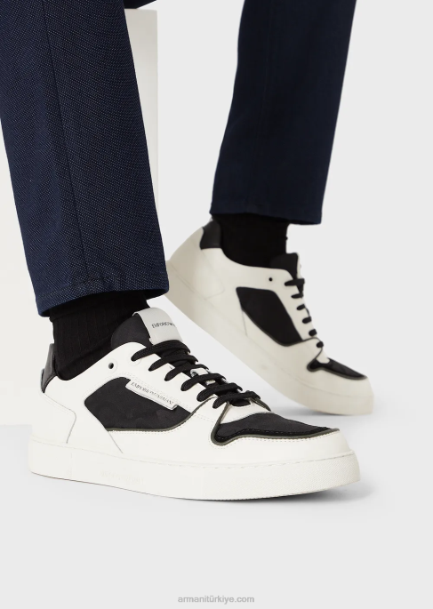 erkekler Armani j06 dar kesim, pamuk karışımlı, armure pantolon lacivert T8HD1190