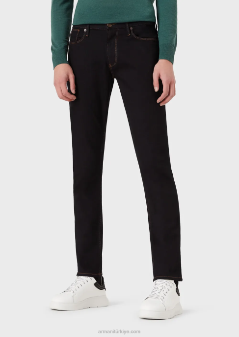 erkekler Armani j06 dar kesim, rahat denim dimi kot pantolonT8HD1176