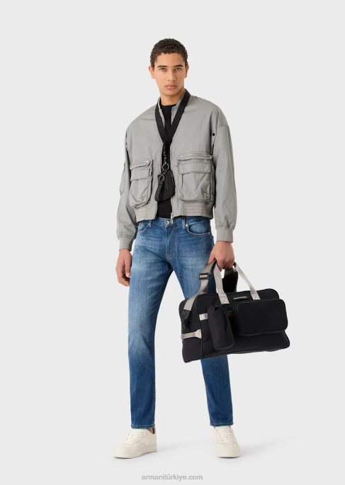 erkekler Armani j06 dar kesim rahat kot pantolon açık mavi T8HD1156