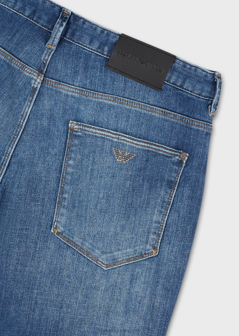 erkekler Armani j06 dar kesim rahat kot pantolon açık mavi T8HD1156