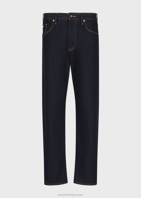 erkekler Armani j72 bol kesim reaktif mavi kot pantolon kot T8HD1148