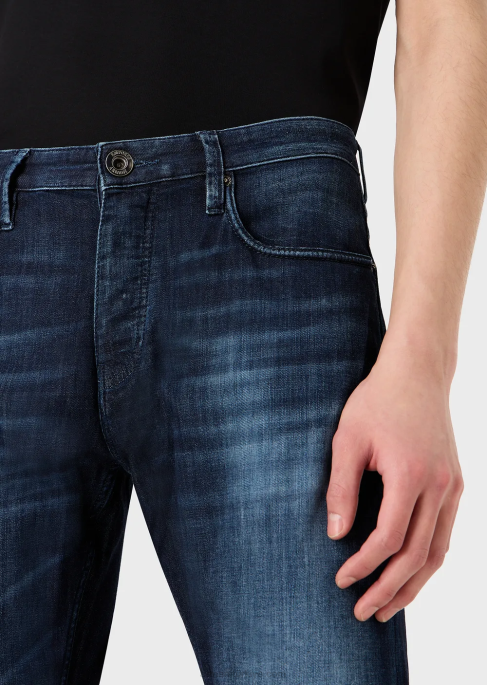 erkekler Armani j75 dar kesim, açık mavi kot pantolon mavi T8HD1195