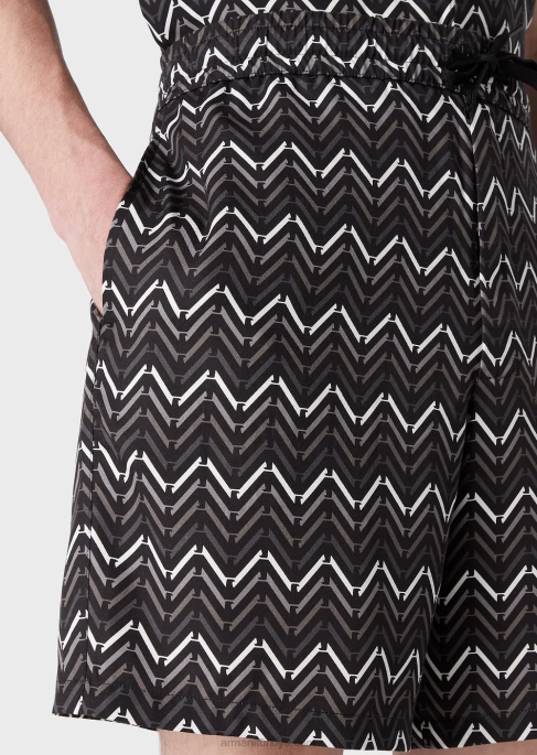 erkekler Armani büzgü ipli boydan boya desenli liyosel board şort model T8HD1404