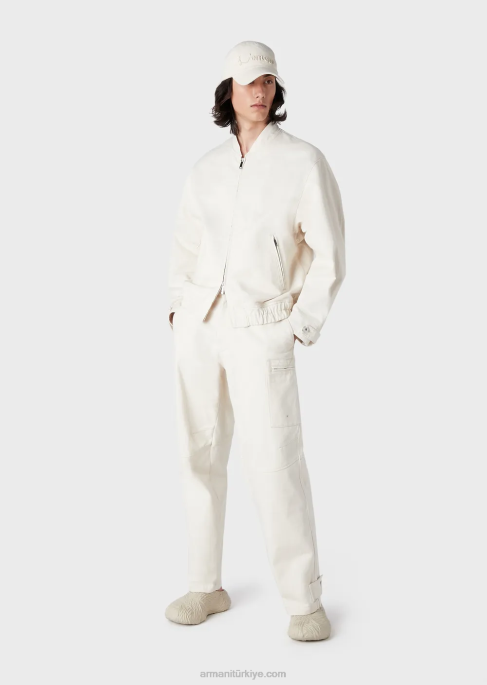 erkekler Armani denim kargo pantolonT8HD1373