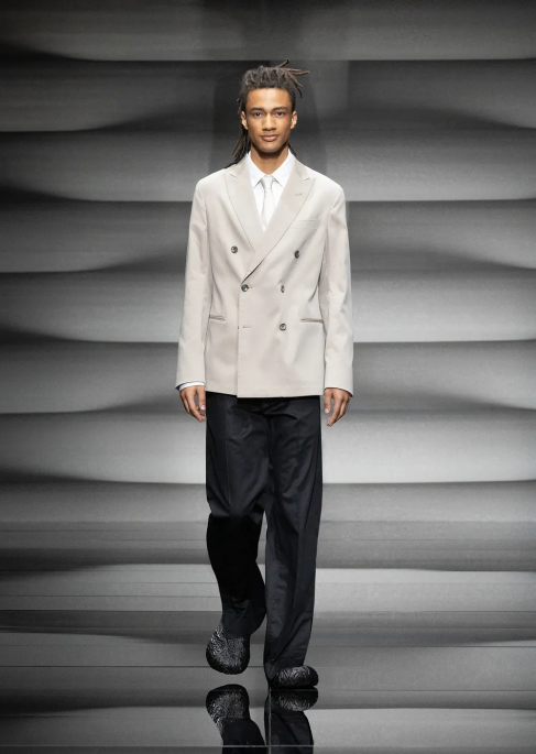 erkekler Armani hafif pamuklu saten chino siyah T8HD1458