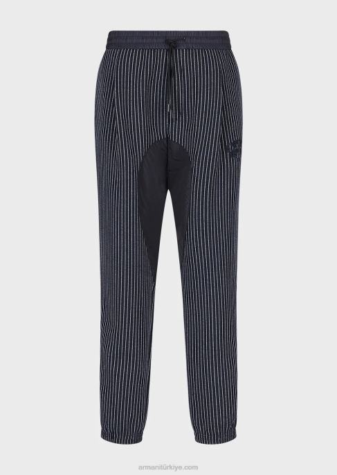 erkekler Armani ince çizgili jarse joggerT8HD1426