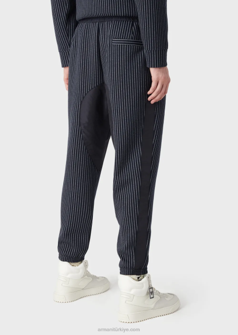 erkekler Armani ince çizgili jarse joggerT8HD1426