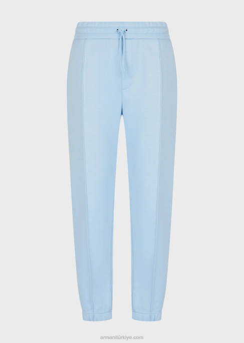 erkekler Armani nervürlü modal jarse pantolon masmavi T8HD1411