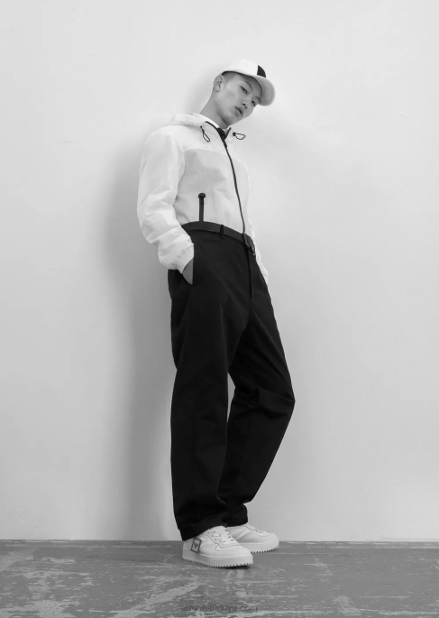 erkekler Armani nervürlü pamuklu saten chino siyah T8HD1481