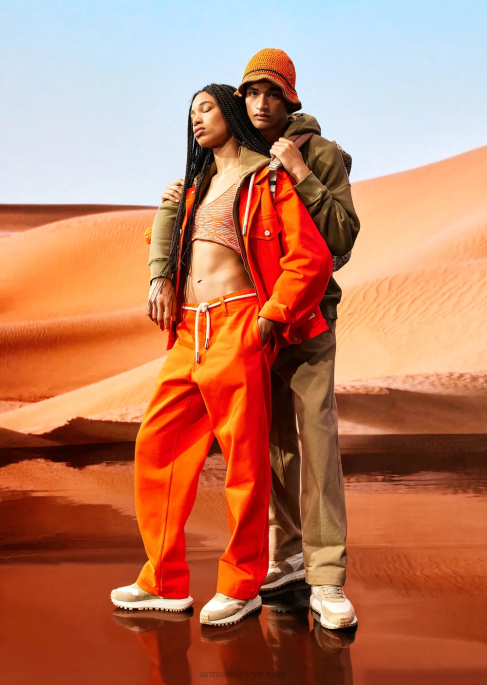 erkekler Armani sürdürülebilir koleksiyon organik boğa pantolon deve T8HD1514