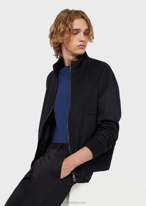 erkekler Armani streç pamuklu chinos lacivert T8HD1505