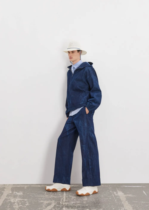 erkekler Armani taş yıkanmış kot pantolonT8HD1371