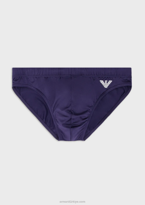 erkekler Armani kartal işlemeli geri dönüştürülmüş mikrofiber yüzme külotu uçak T8HD1004