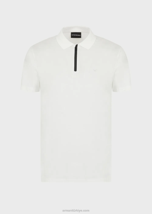 erkekler Armani travel essentials dar kesim jarse polo gömlekT8HD1571