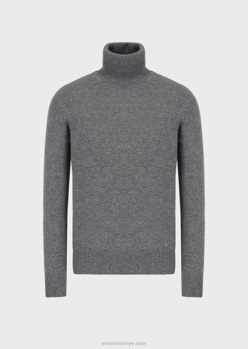 erkekler Armani saf kaşmir boyunluk gri T8HD1285