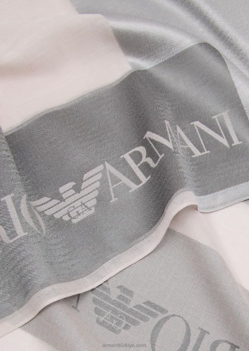 kadınlar Armani devore panelli asetat karışımı çaldı gri T8HD861