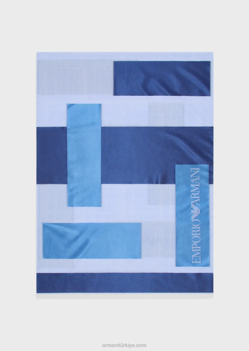 kadınlar Armani devore panelli asetat karışımı çaldı mavi T8HD860