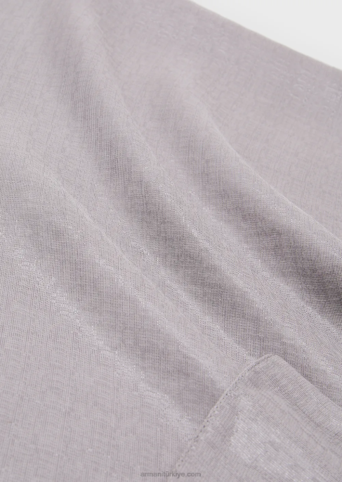 kadınlar Armani lamine ipek tek kollu omuz silkmeT8HD874