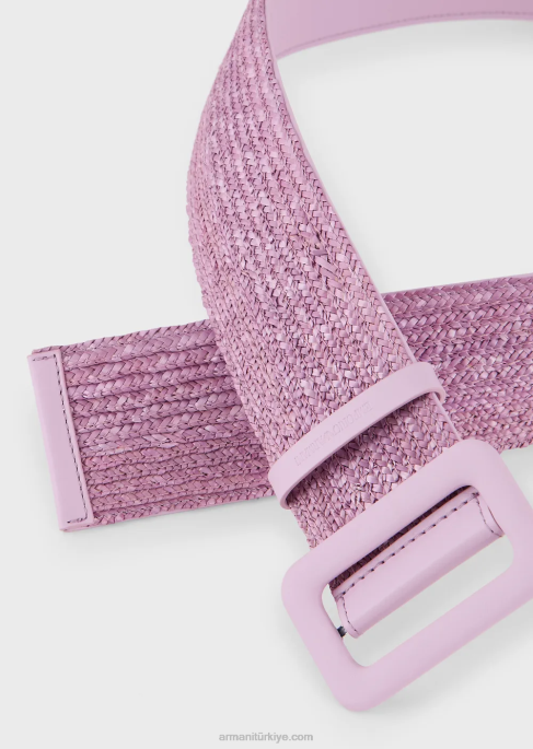 kadınlar Armani yüksek belli hasır kemer lila T8HD763