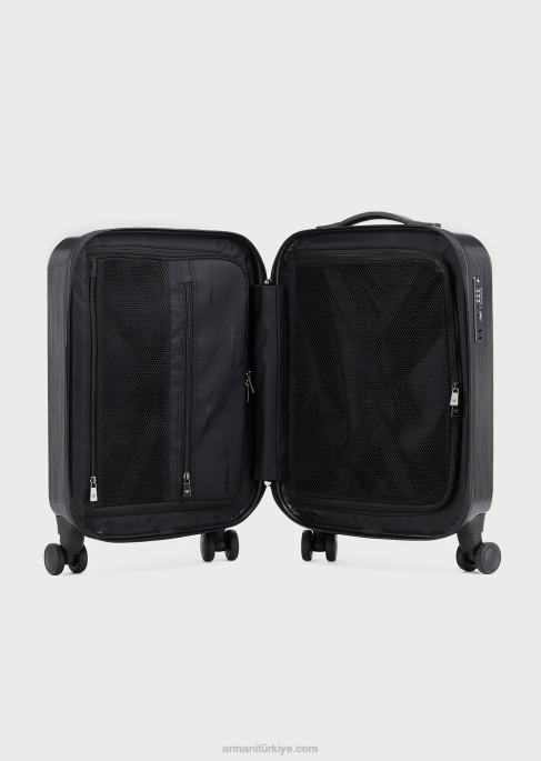 kadınlar Armani büyük boy kartal kabartmalı abs taşıma çantası gri T8HD766