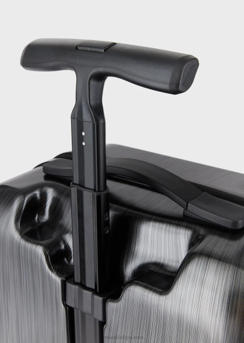 kadınlar Armani büyük boy kartal kabartmalı abs taşıma çantası gri T8HD766