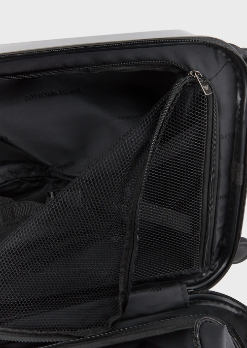 kadınlar Armani büyük boy kartal kabartmalı abs taşıma çantası gri T8HD766