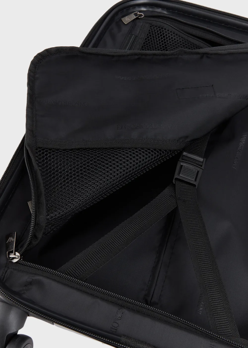 kadınlar Armani büyük boy kartal kabartmalı abs taşıma çantası gri T8HD766